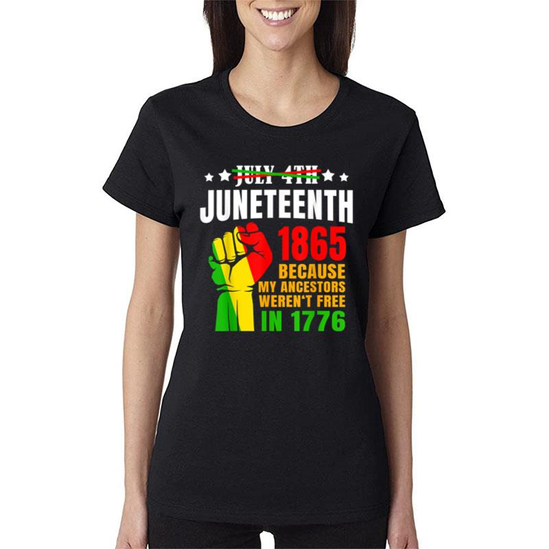 Juneteenth June 1865 Black History African American Freedom Women T-Shirt