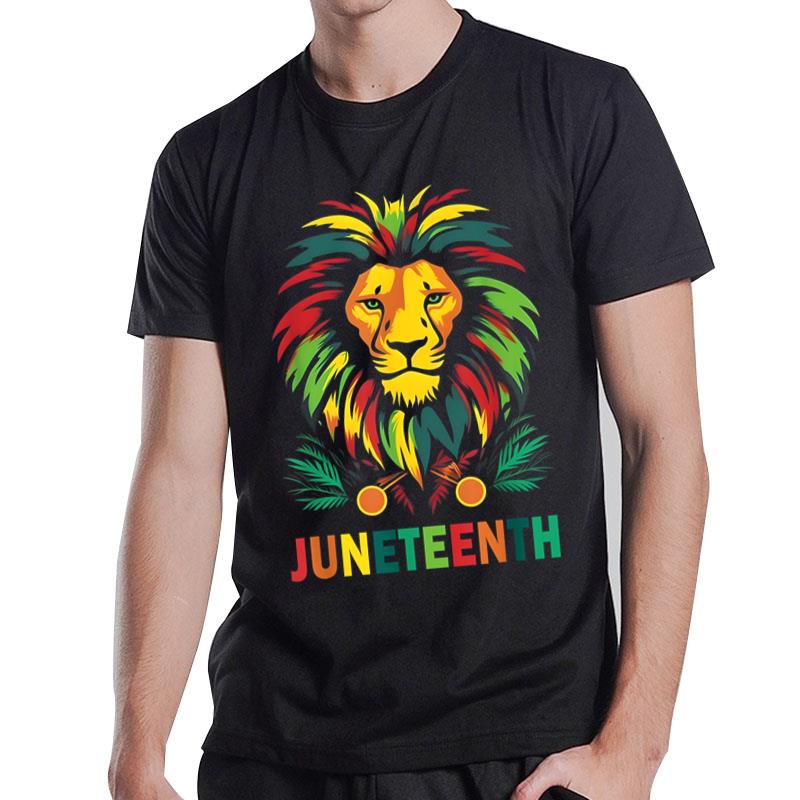 Juneteenth Lion Cool Black History Month African American T-Shirt