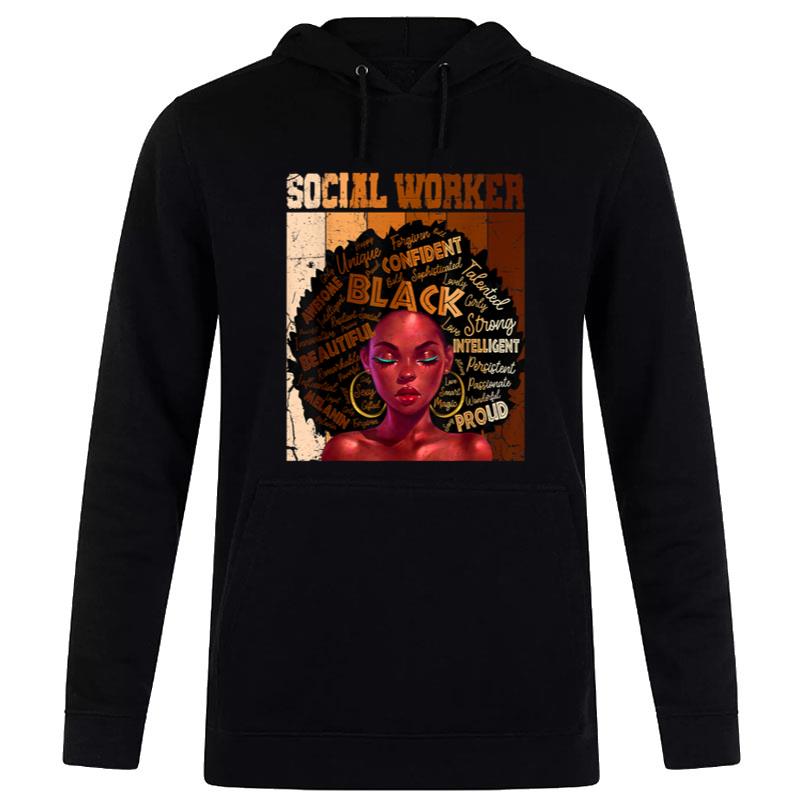 Juneteenth Melanin Social Rker Afro Hair Black History Hoodie