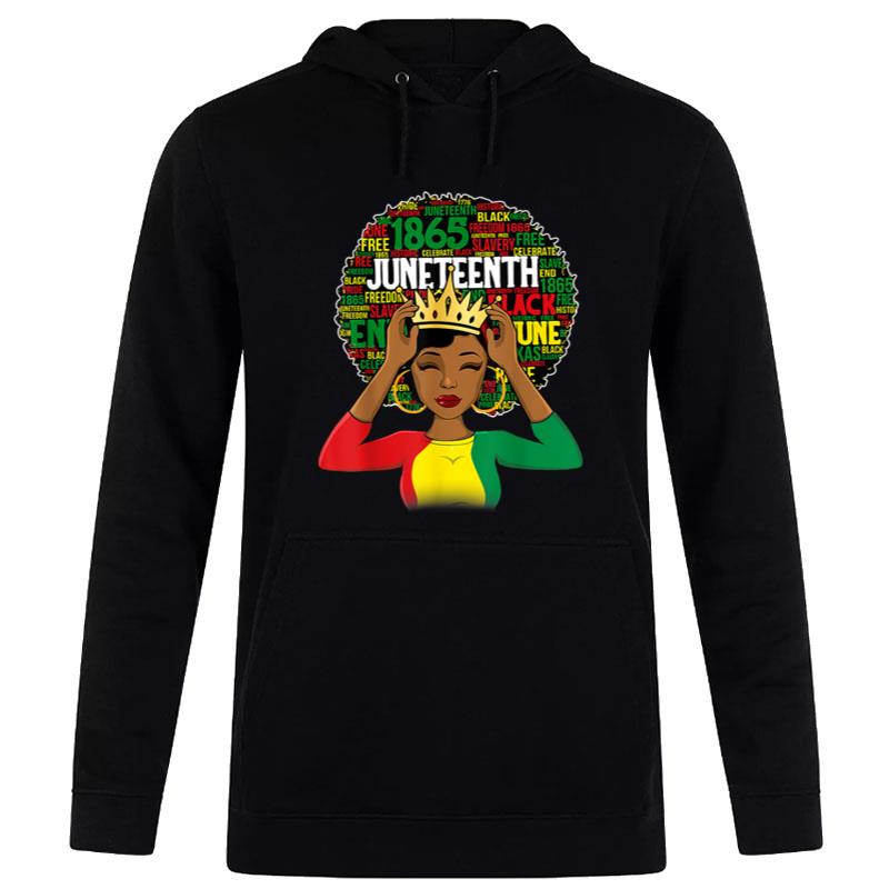 Juneteenth Queen African American Black Afro Hoodie