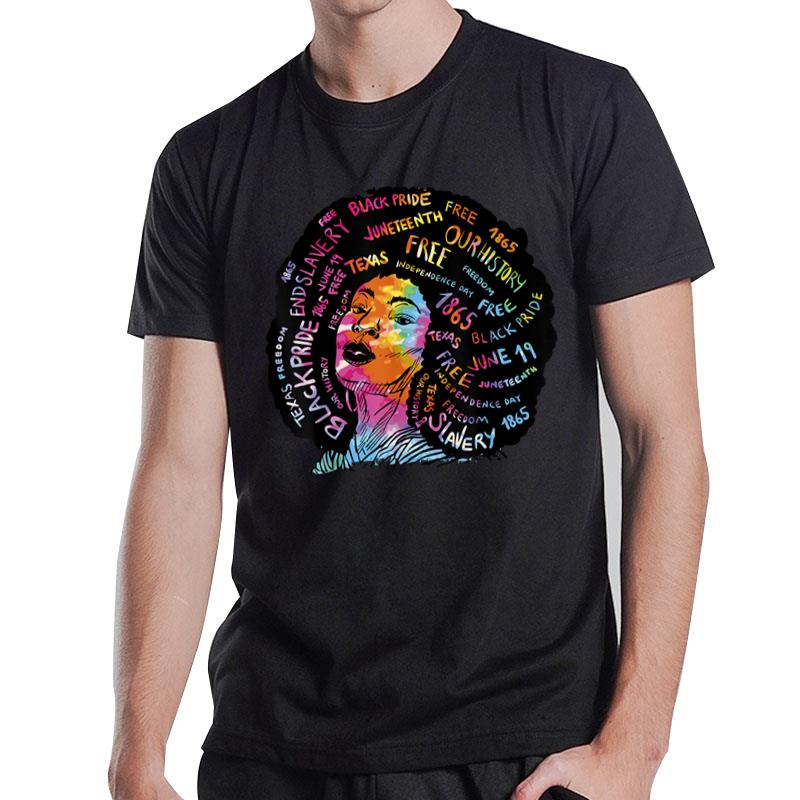 Juneteenth Queen Afro Hair Free-Ish African American T-Shirt