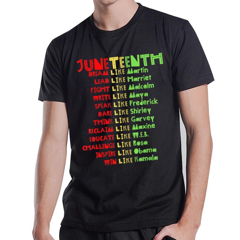 Juneteenth Queen Black Dad Melanin Freedom T-Shirt