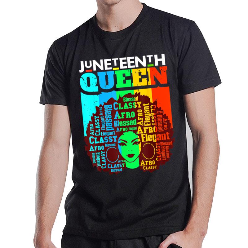 Juneteenth Queen Black Sista Afro Melanin Magic T-Shirt