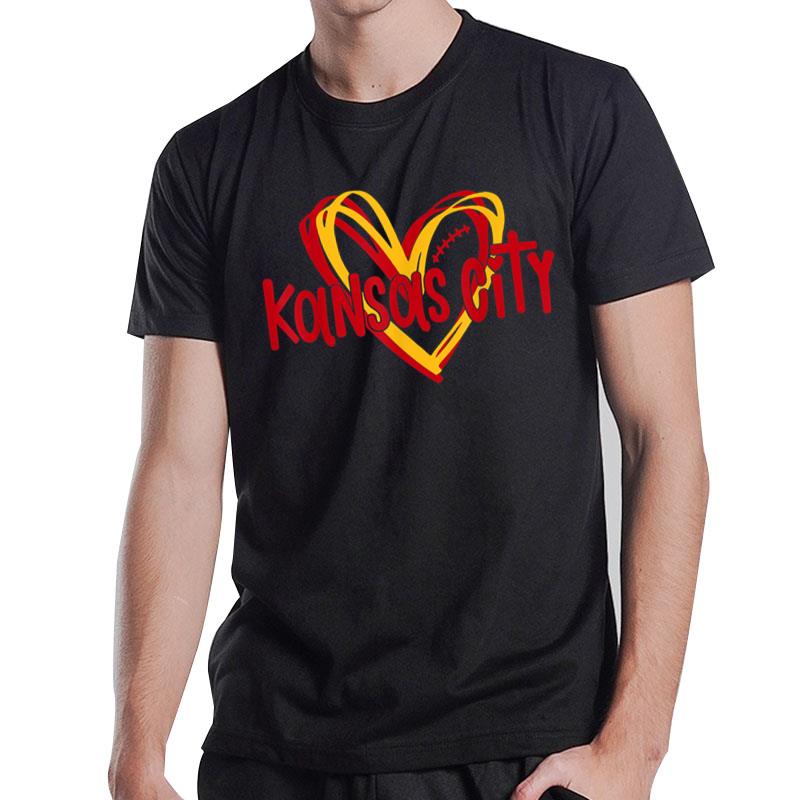 Kansas City Retro Vintage Love Heart Kc Kansas City Fans T-Shirt