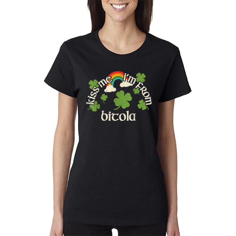 Kiss Me Shamrock City St. Patrick'S Day Bitola Women T-Shirt