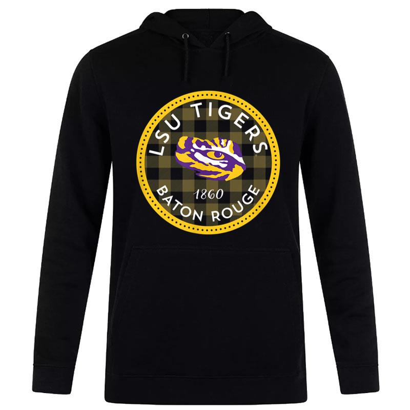 LSU Tigers Plaid Badge Women T-Shirt