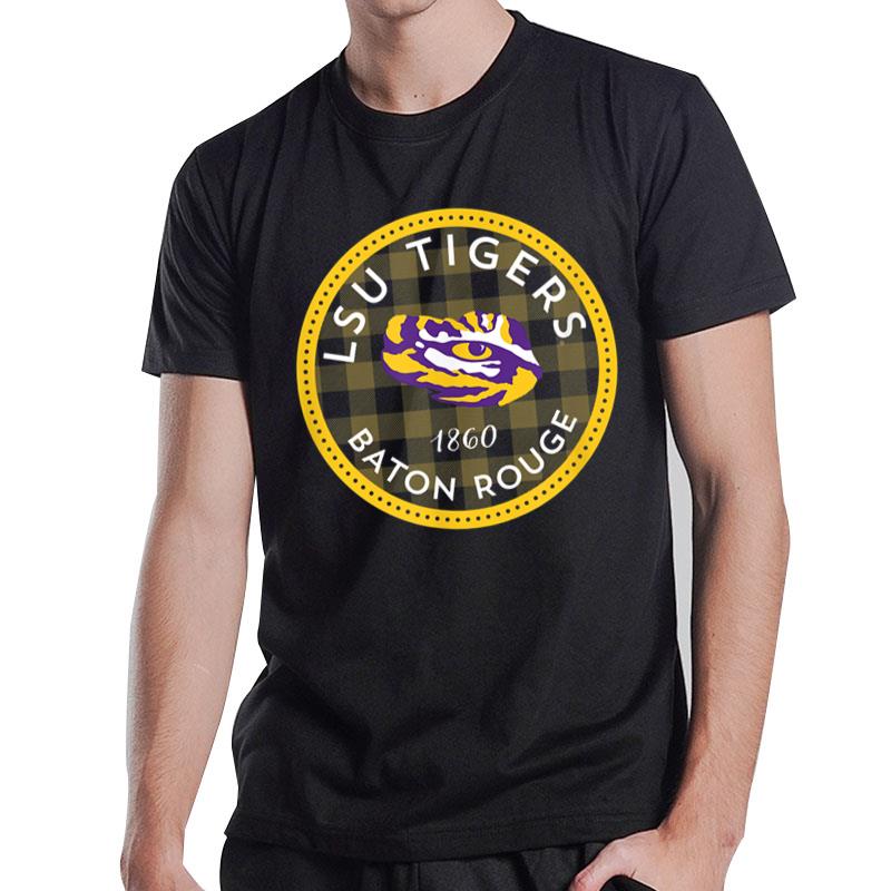 LSU Tigers Plaid Badge T-Shirt