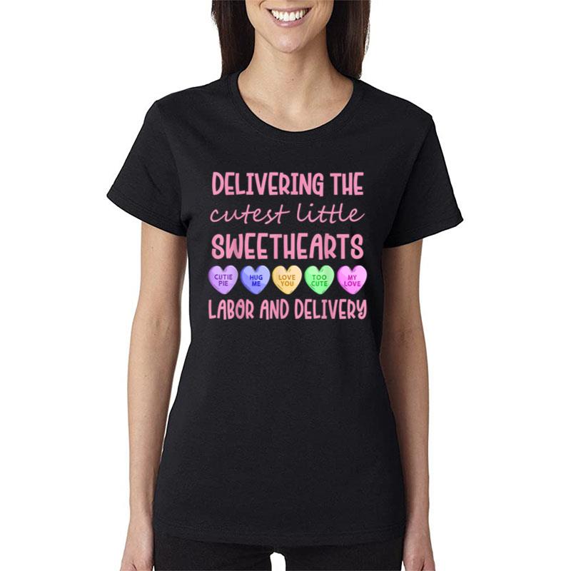 Labor And Delivery Nurse Valentine'S Day L&D Nurse Women T-Shirt