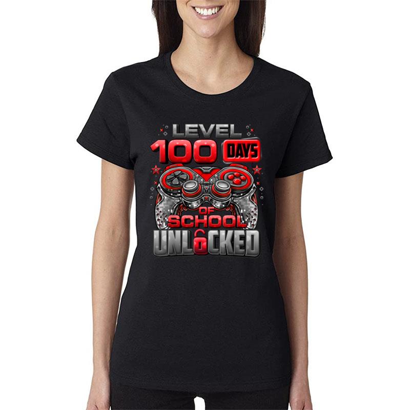 Level 100 Days Of School Unlocked Boys 100Th Day Of School Ver 1 Women T-Shirt