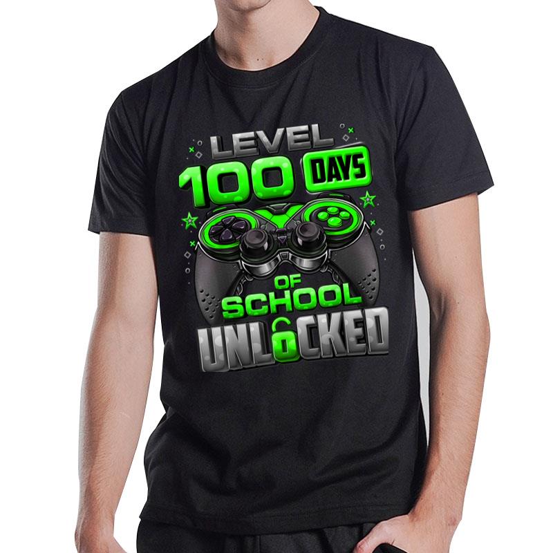 Level 100 Days Of School Unlocked Boys 100Th Day Of School Ver 2 T-Shirt