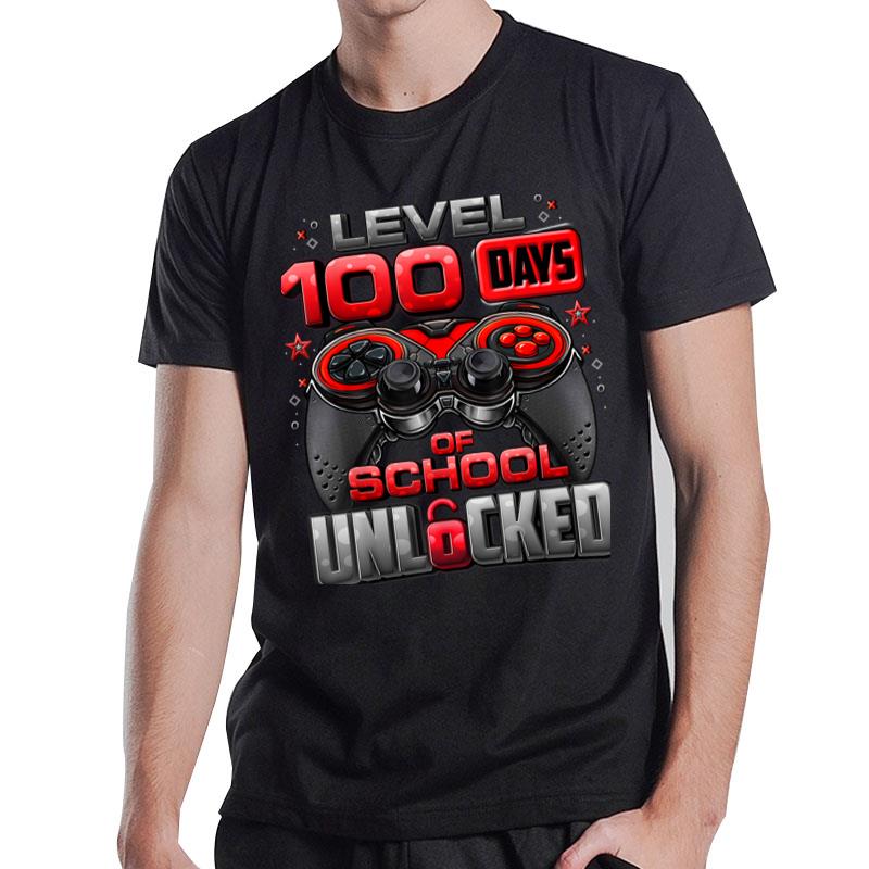 Level 100 Days Of School Unlocked Boys 100Th Day Of School Ver 4 T-Shirt