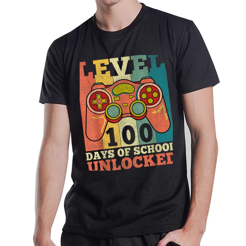 Level 100 Days Of School Unlocked Boys 100Th Day Of School Ver 5 T-Shirt