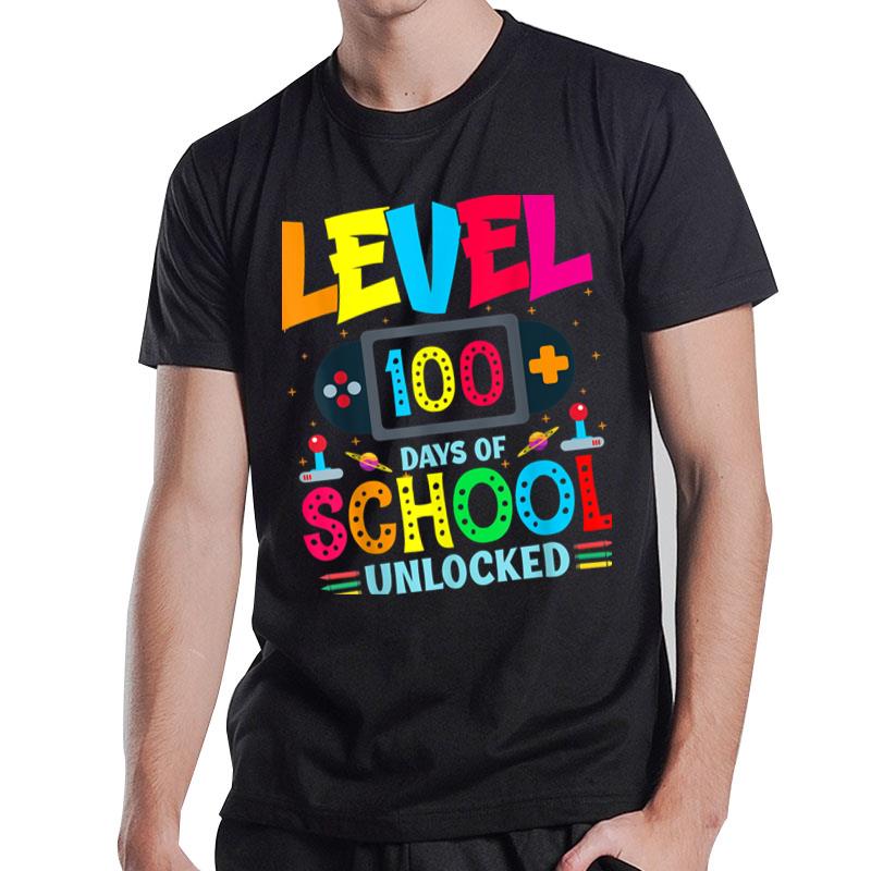 Level 100 Days Of School Unlocked Boys 100Th Day Of School Ver 7 T-Shirt