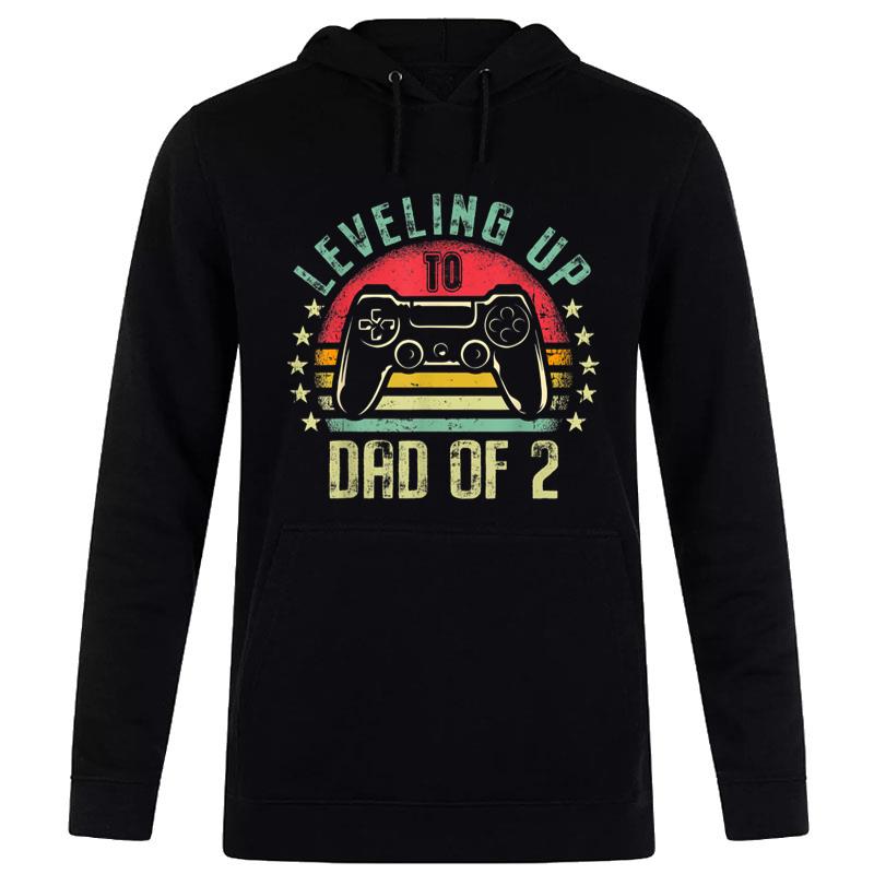 Leveling Up To Dad of 2 Daddy Again Leveled Up Video Gamer Women T-Shirt