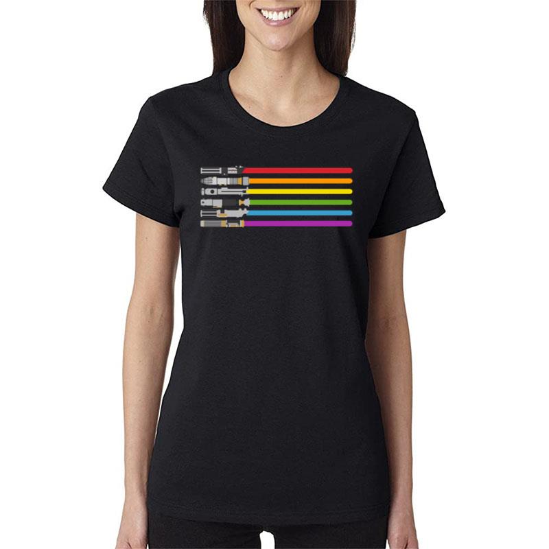 Lightsaber Rainbow Women T-Shirt