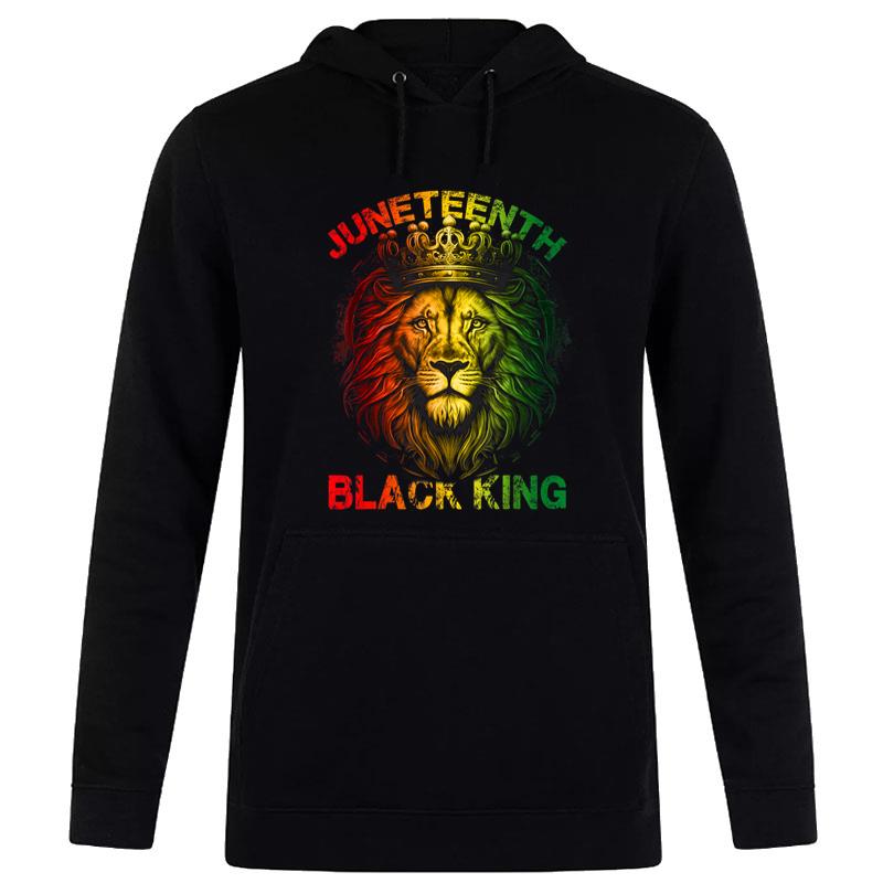 Lion Juneteenth Black King Melanin Father Dad Son Hoodie