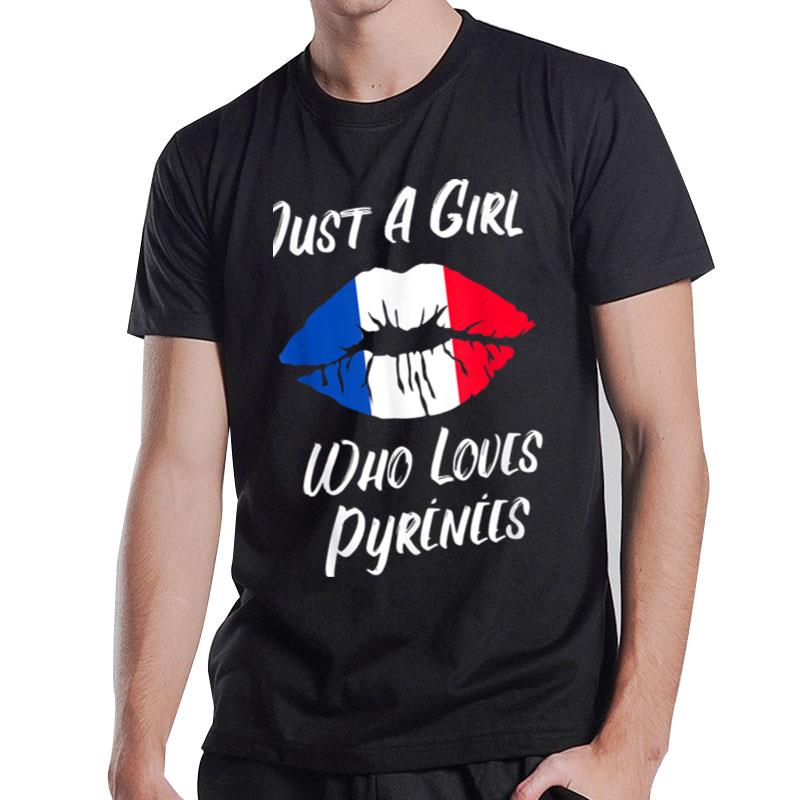 Lips Mouth Love French Flag Pyrenees T-Shirt