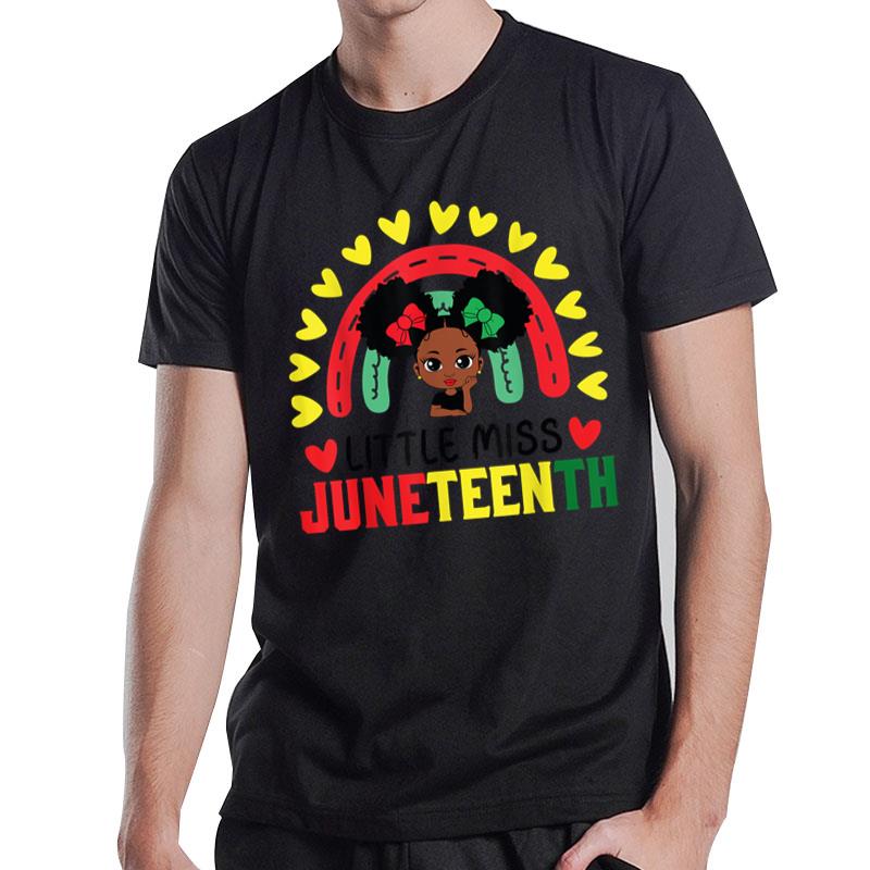 Little Miss Juneteenth Brown Skin Princess Cute T-Shirt