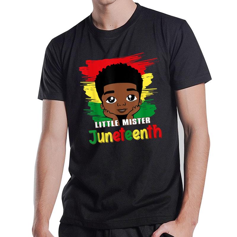 Little Mister Juneteenth Black Toddler Prince T-Shirt