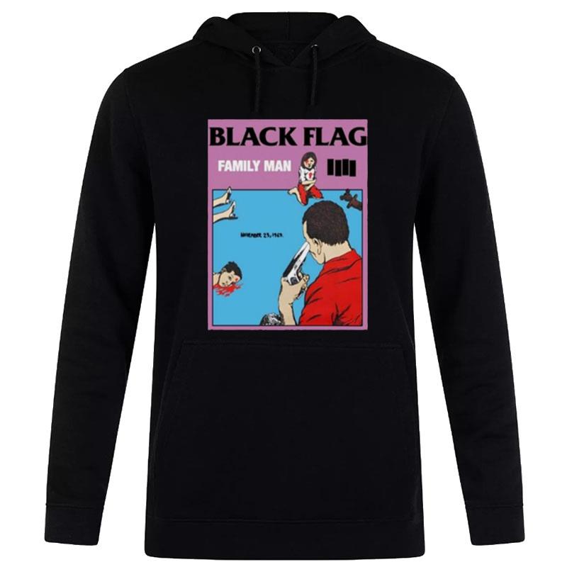 Lottareds Black Flag Family Man Funny Hoodie