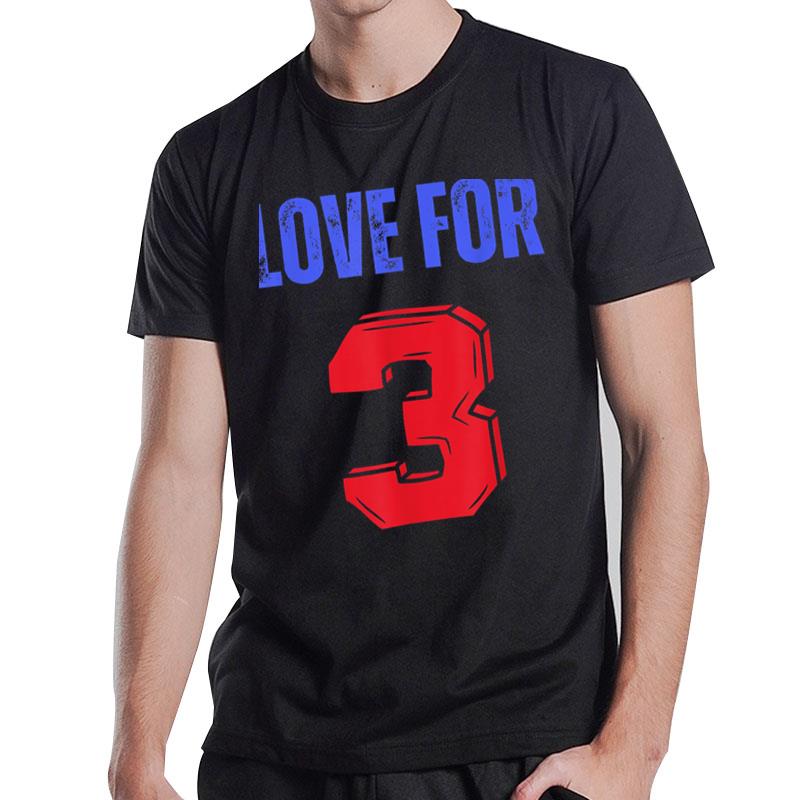 Love For 3 Damar We Are With You Damar T-Shirt