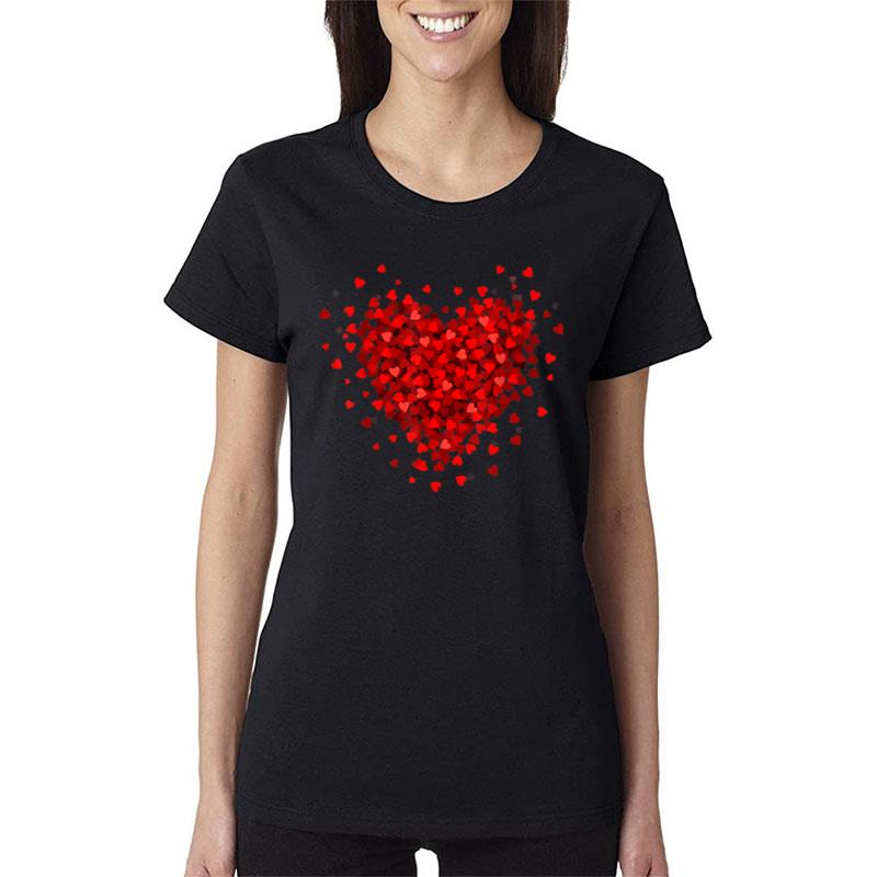 Love Heart Graphic Valentine'S Day For Womens Women T-Shirt