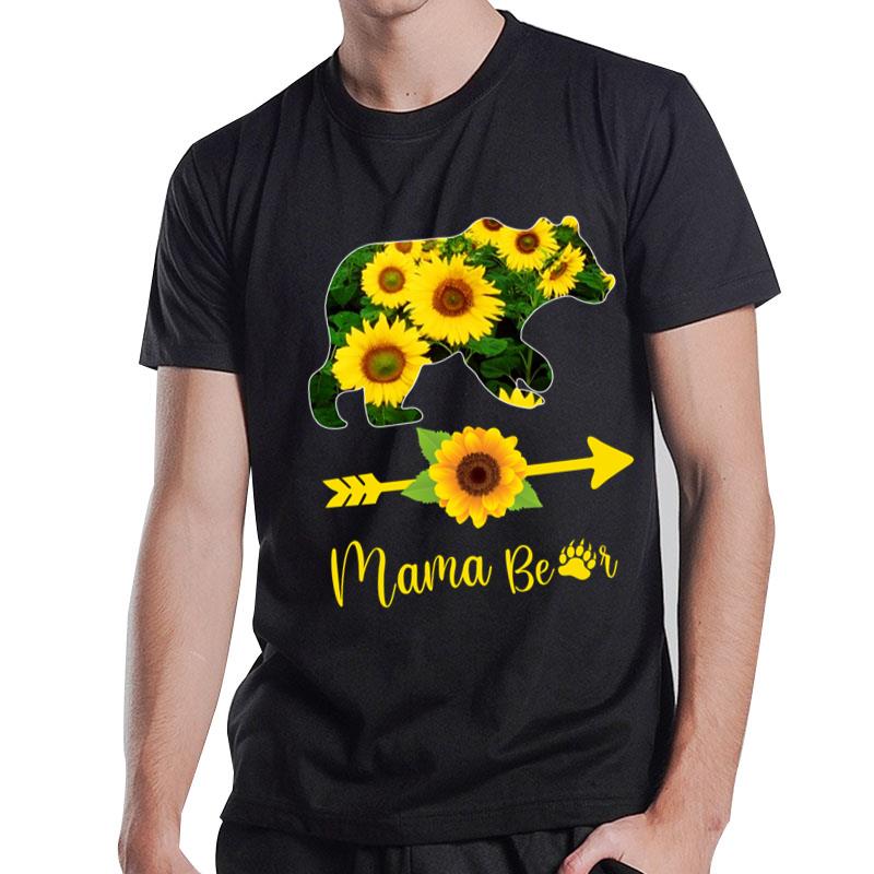 Mama Bear Sunflower Gift For Mothers Day T-Shirt