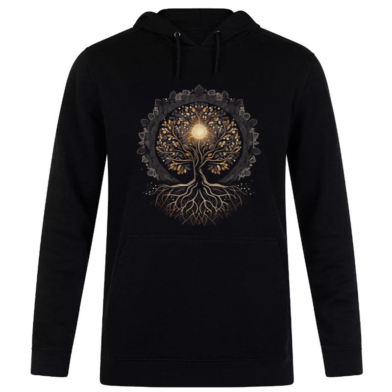 Mandala Lotus Unalome Tree Moon Life Graphic Women T-Shirt