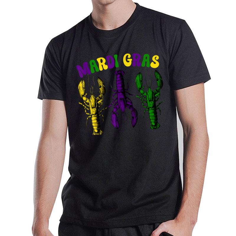 Mardi Gras Crawfish Happy Mardi Gras 2023 Matching Party T-Shirt