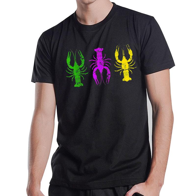 Mardi Gras Crawfish Jester Hat Bead New Orleans Gifts T-Shirt