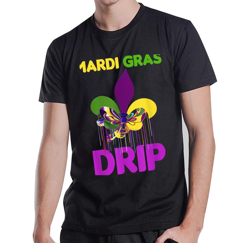 Mardi Gras Drip Cute Mardi Gras Carnival Costume Parade T-Shirt