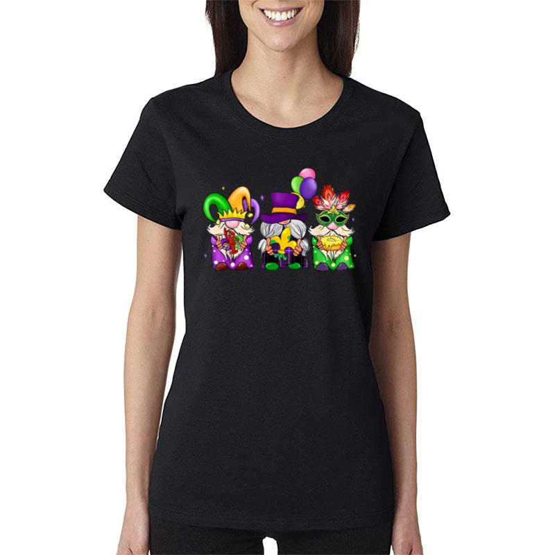 Mardi Gras Outfit For Women Kids Girls Men Mardi Gras Gnomes Women T-Shirt