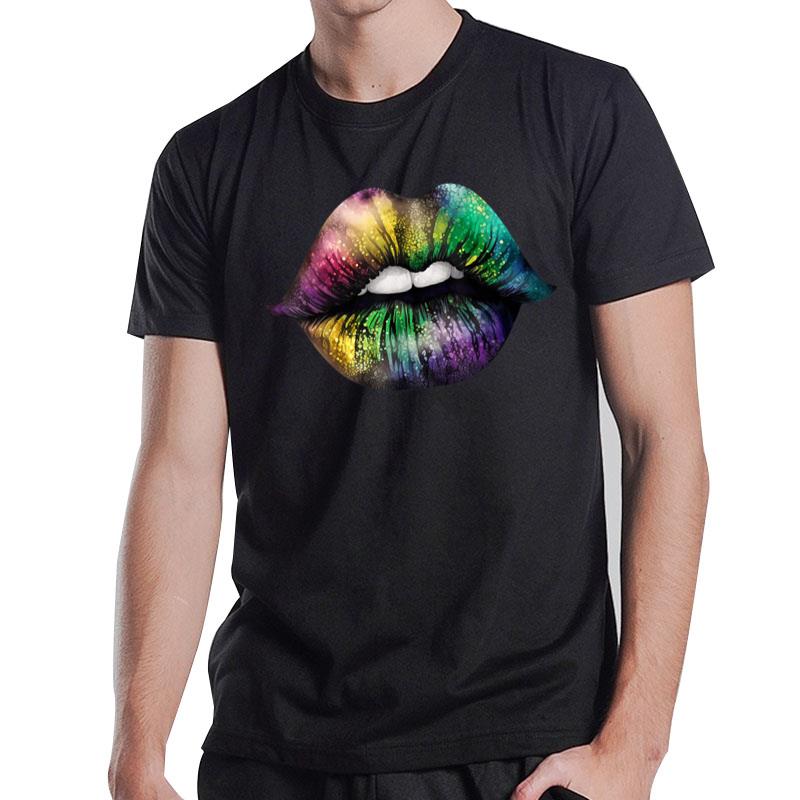 Mardi Gras Shirt Women Lips Costume Party Carnival Parade Ver 1 T-Shirt