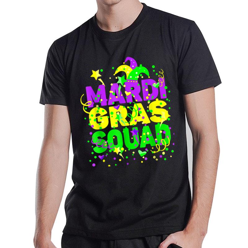 Mardi Gras Squad Carnival Shenanigan Joker Jester Crawfish T-Shirt