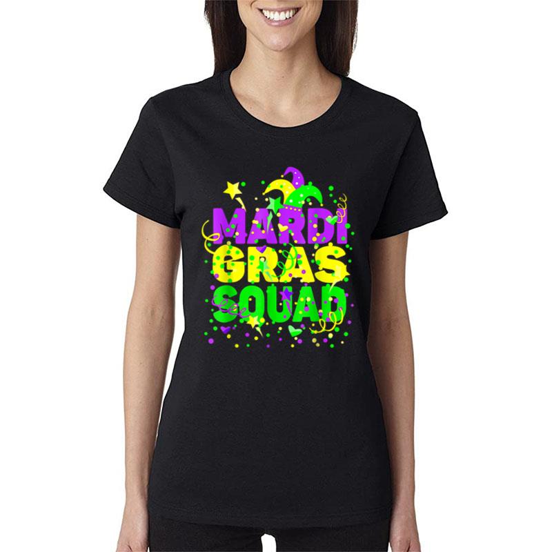 Mardi Gras Squad Carnival Shenanigan Joker Jester Crawfish Women T-Shirt