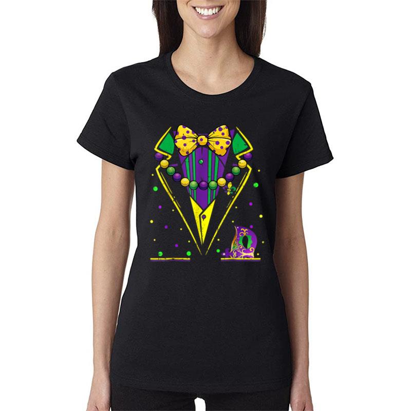 Mardi Gras Tuxedo Vest Party Suit Carnival Parade Men Women Women T-Shirt