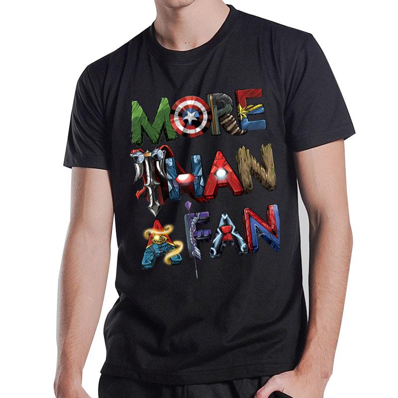 Marvel Avengers More Than A Fan Word Stack T-Shirt