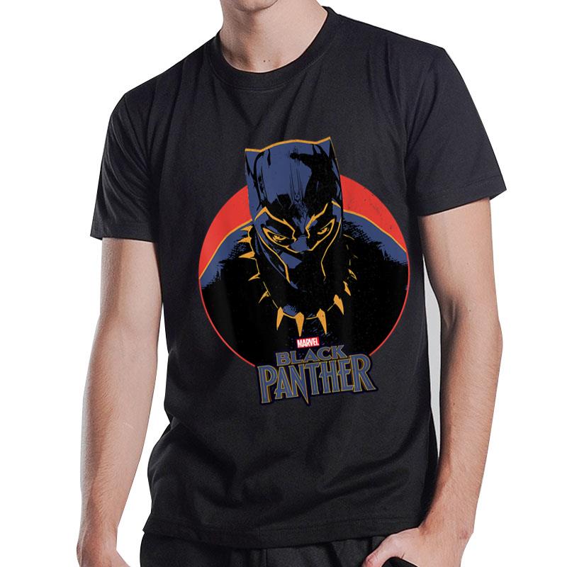 Marvel Black Panther Movie Retro Circle Portrait T-Shirt