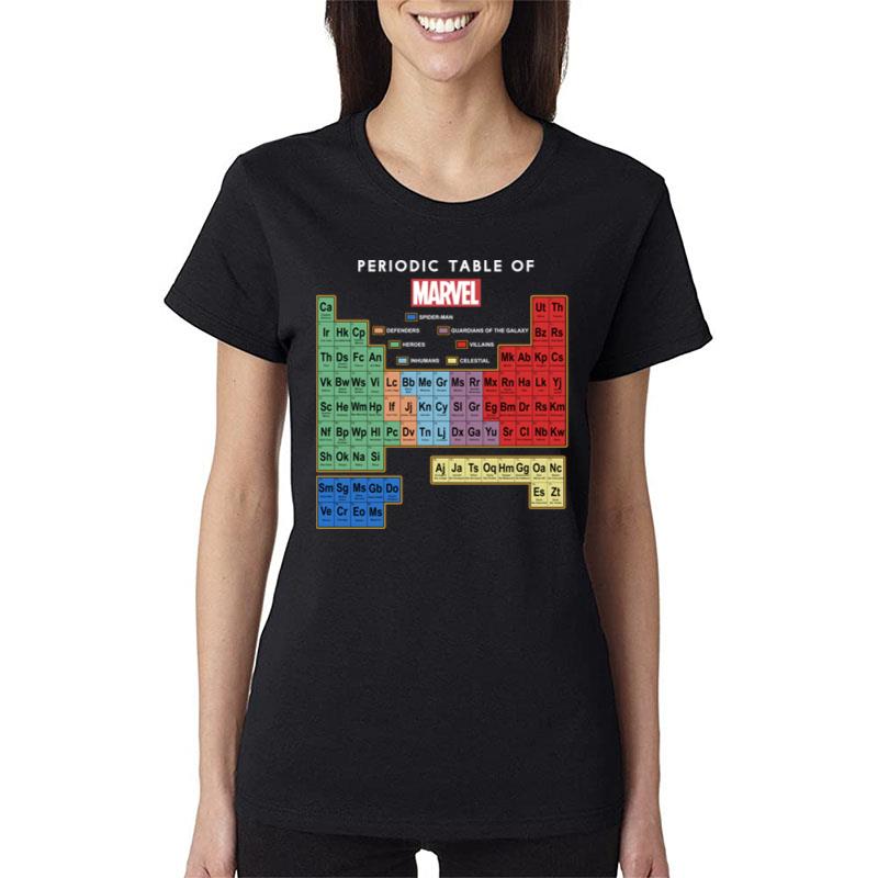 Marvel Chemical Periodic Table Women T-Shirt