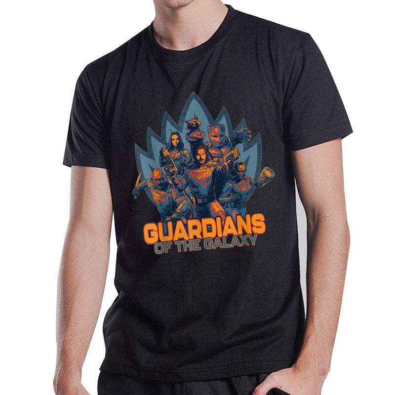 Marvel Guardians of the Galaxy Volume 3 Team with Crest T-Shirt