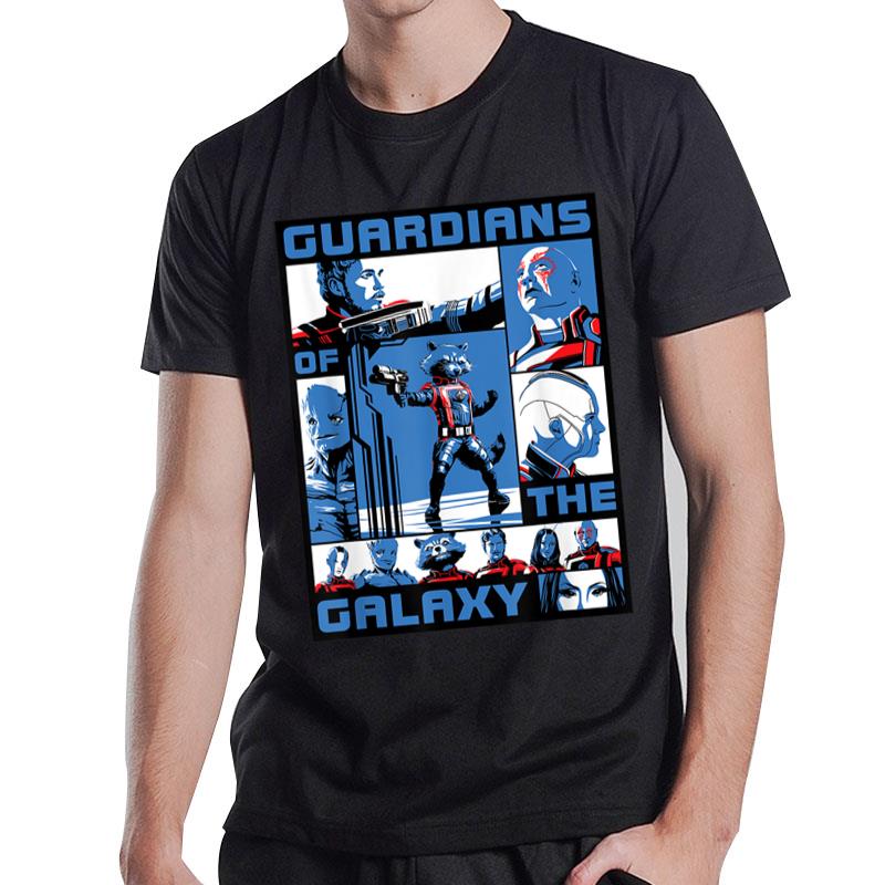 Marvel Guardians of the Galaxy Volume 3 Tri-Color Panels T-Shirt