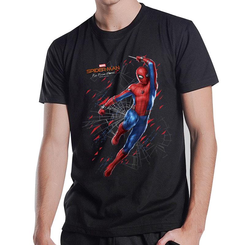 Marvel Spider-Man Far From Home Web Swing Shatter Portrait T-Shirt