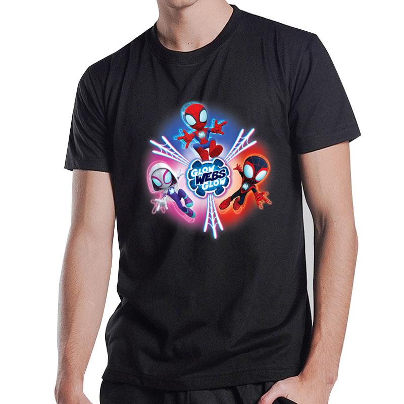 Marvel Spidey and His Amazing Friends Glow Webs Glow Icon T-Shirt