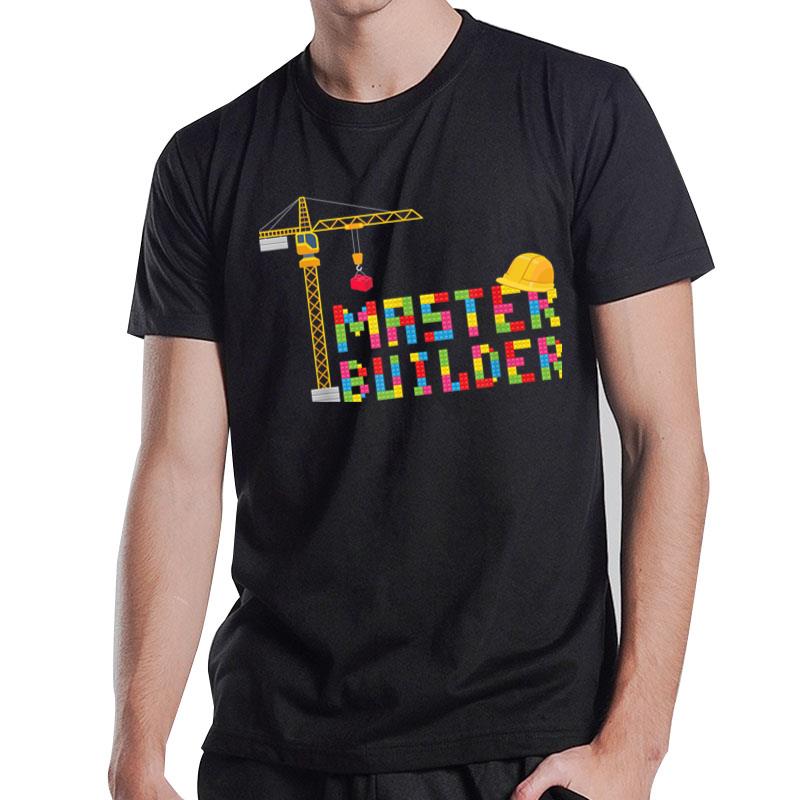 Master Builder Engineer Construction Building Bricks Blocks T-Shirt