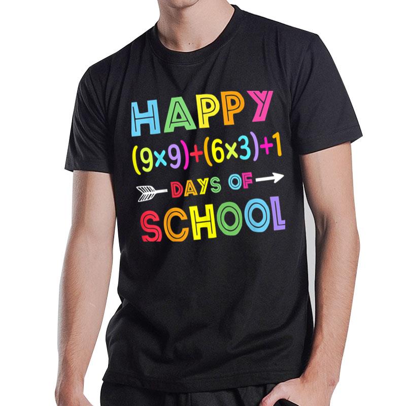 Math Formula 100 Days Of School Funny Math Teacher 100Th Day Ver 1 T-Shirt