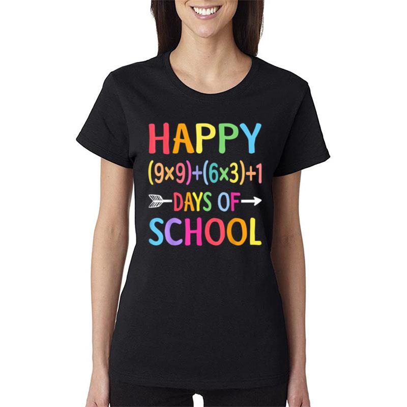 Math Formula 100 Days Of School Funny Math Teacher 100Th Day Women T-Shirt