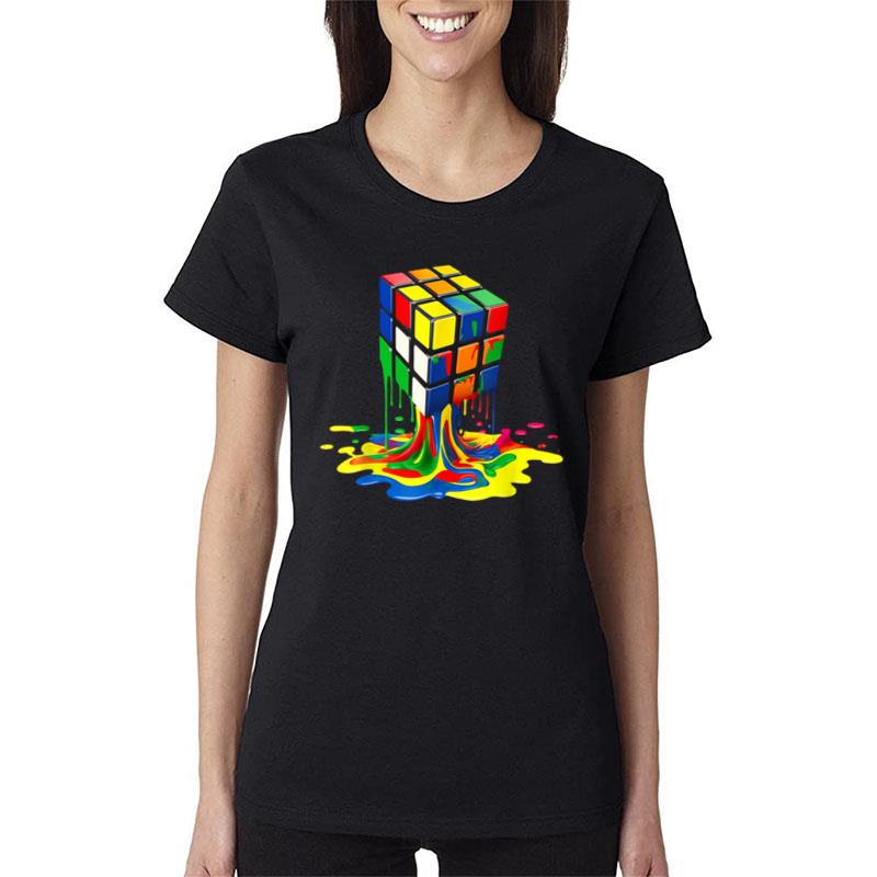 Melting Puzzle Cube Women T-Shirt