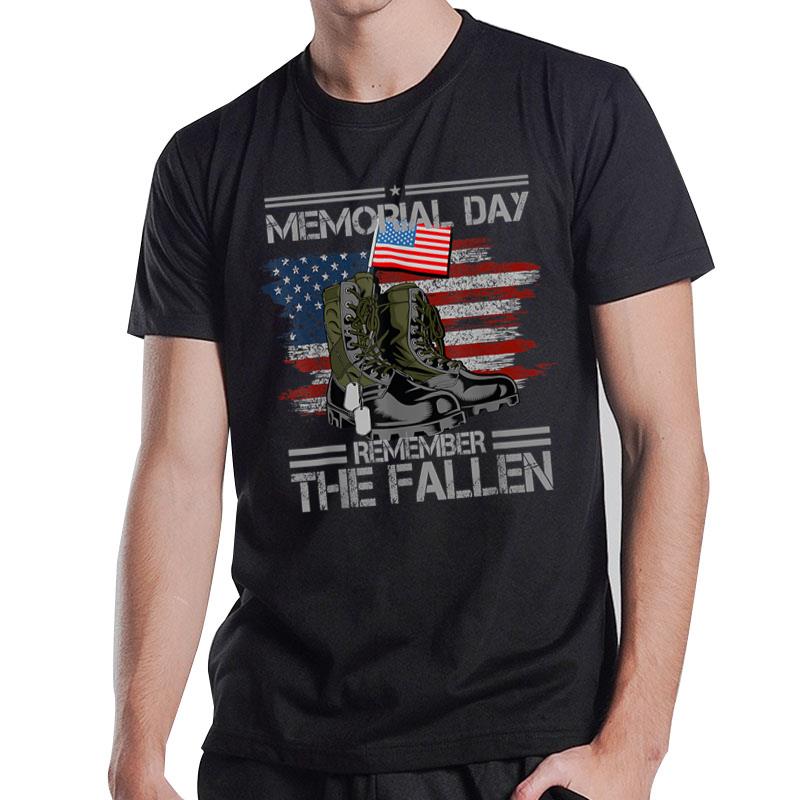 Memorial Day Remember The Fallen Veteran Military Vintage T-Shirt