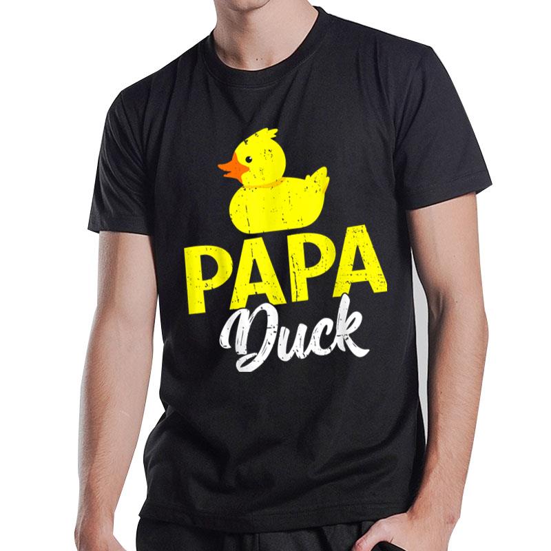 Mens Cute Duckling Duckies Lover Funny Papa Duck Father'S Day T-Shirt