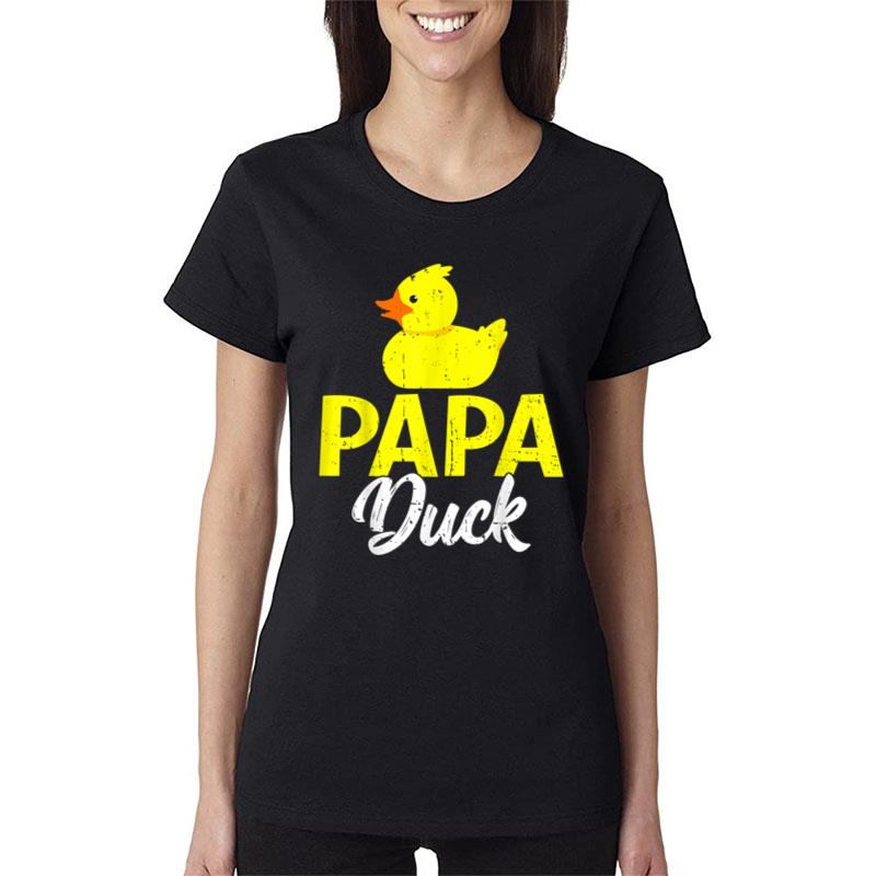 Mens Cute Duckling Duckies Lover Funny Papa Duck Father'S Day Women T-Shirt